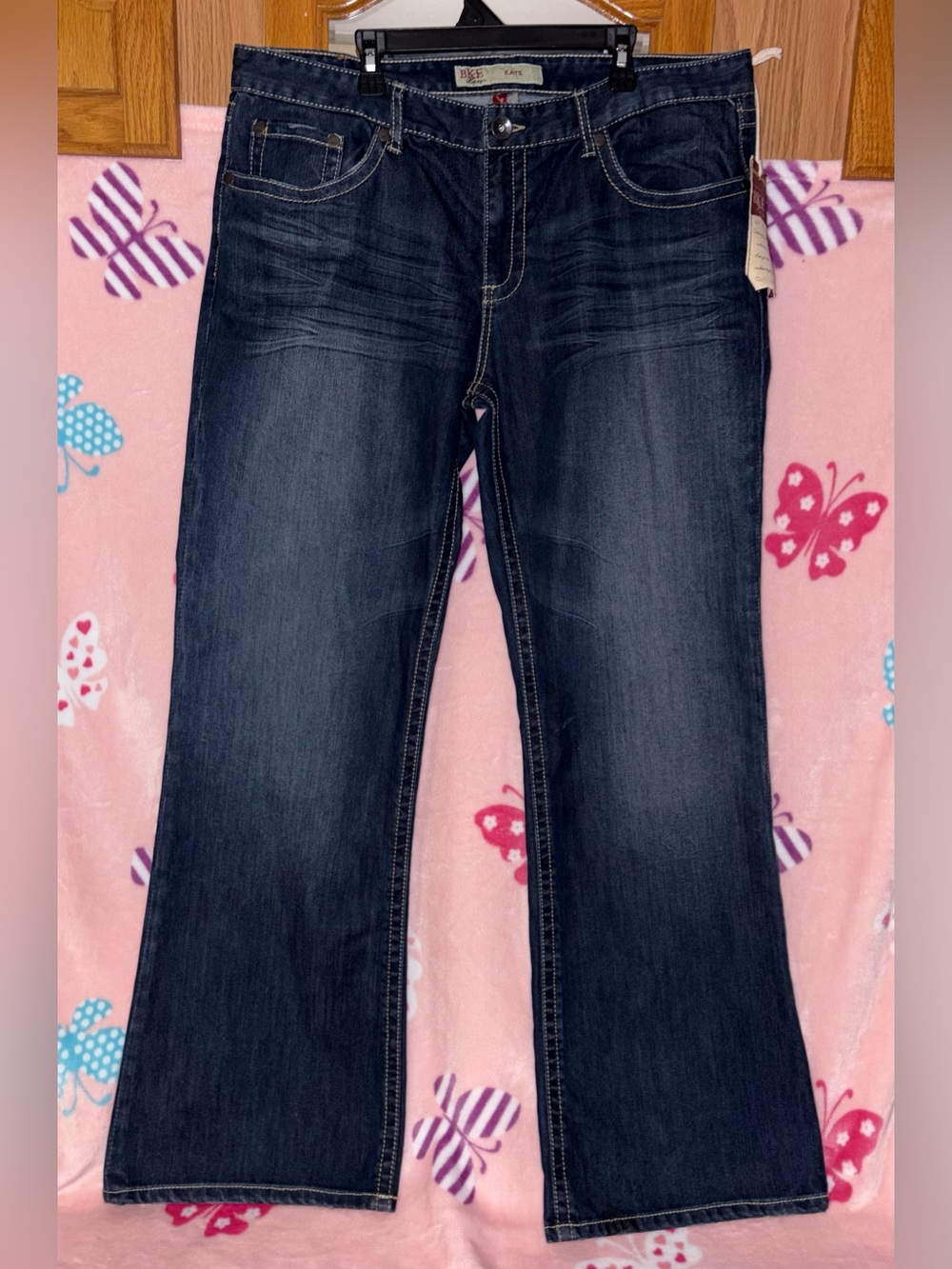 BKE Women's Deep Blue Boot Cut Jeans